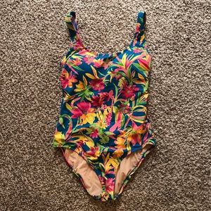 J. Crew One Piece Floral Swimsuit